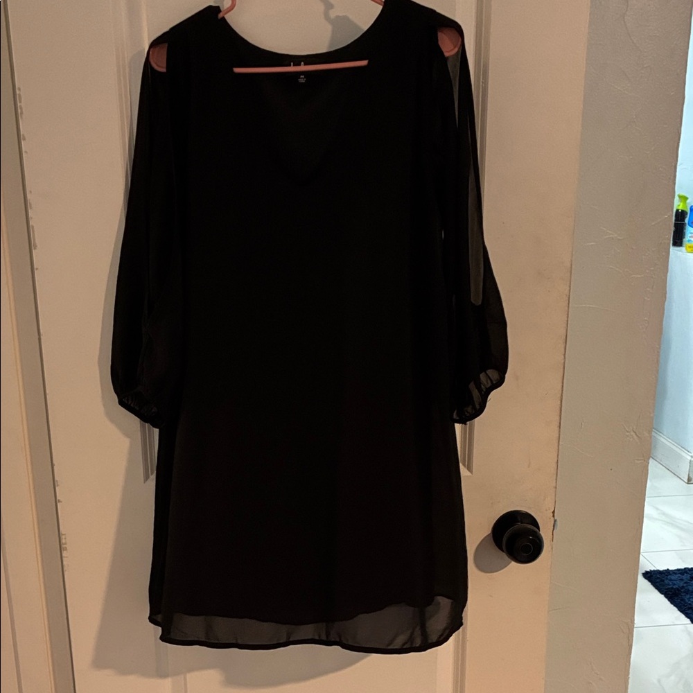 Lulu's Black Long Sleeve Dress